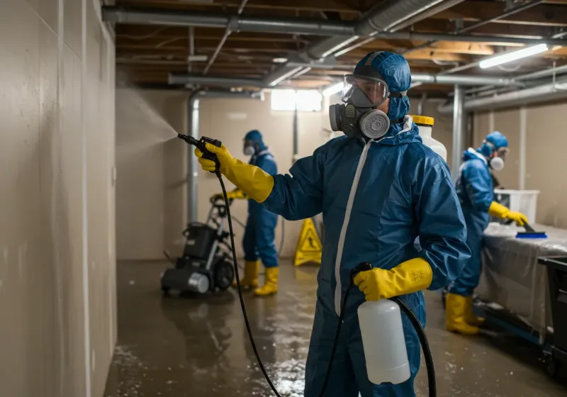 Basement Sanitization and Antimicrobial Treatment process in Bellwood, VA